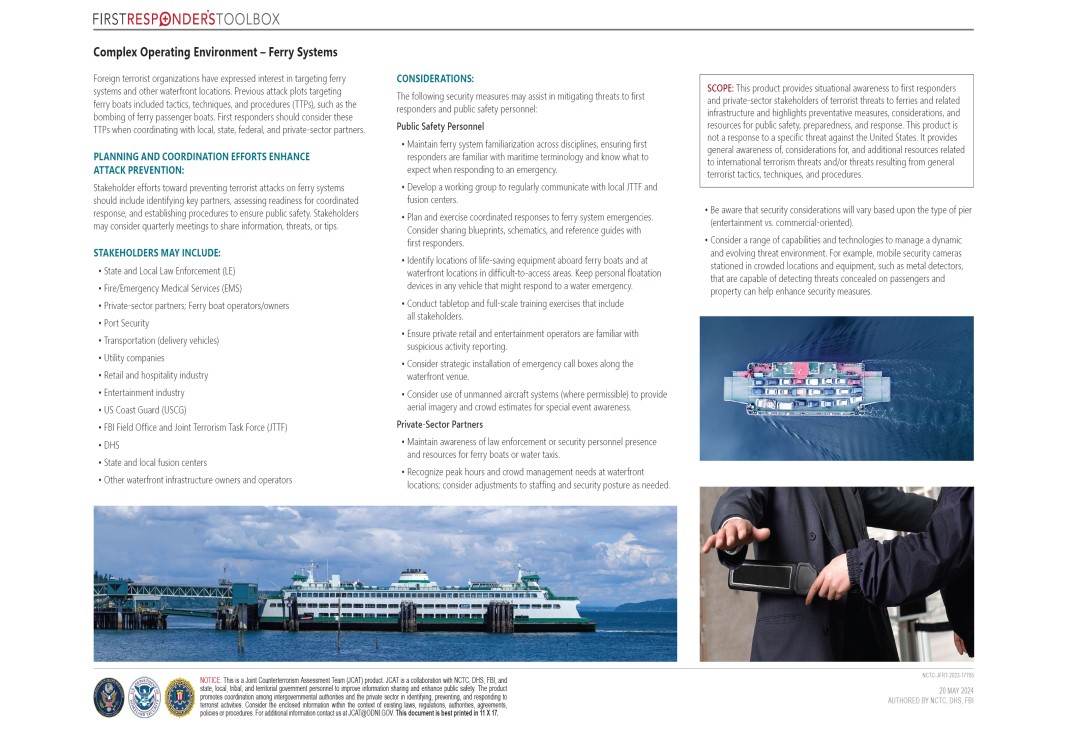 Complex Operating Environment – Ferry Systems