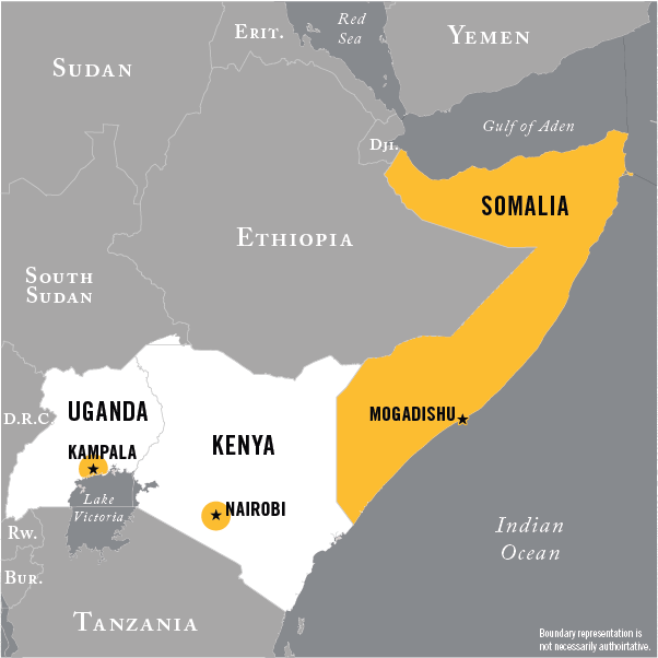 Map of Al-Shabaab operational area