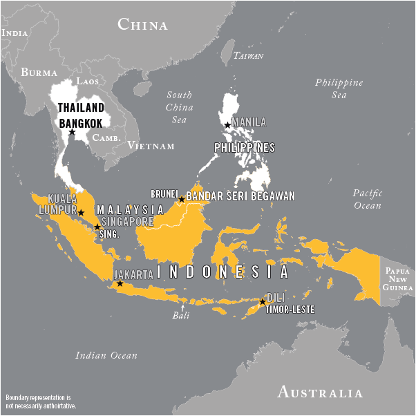 Map of Jemaah Islamiyah operational area